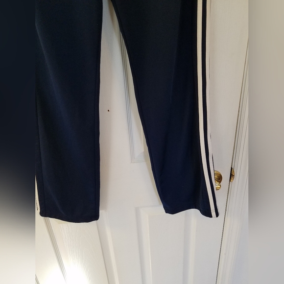 Adidas Men's Tricot Three Stripes Track Pants Size Large Navy - Picture 5 of 14